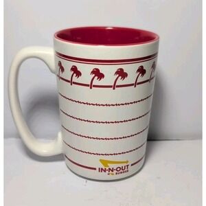 In And Out Burger Coffee Mug Palm Tree Red And White